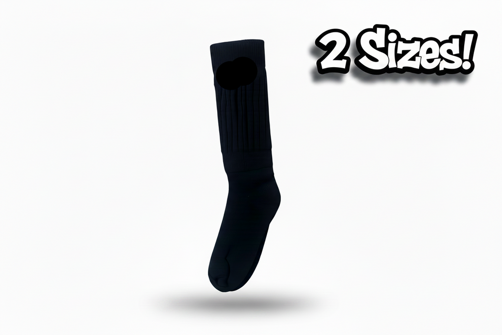 Unisex Mid-Weight Black Slouch Socks