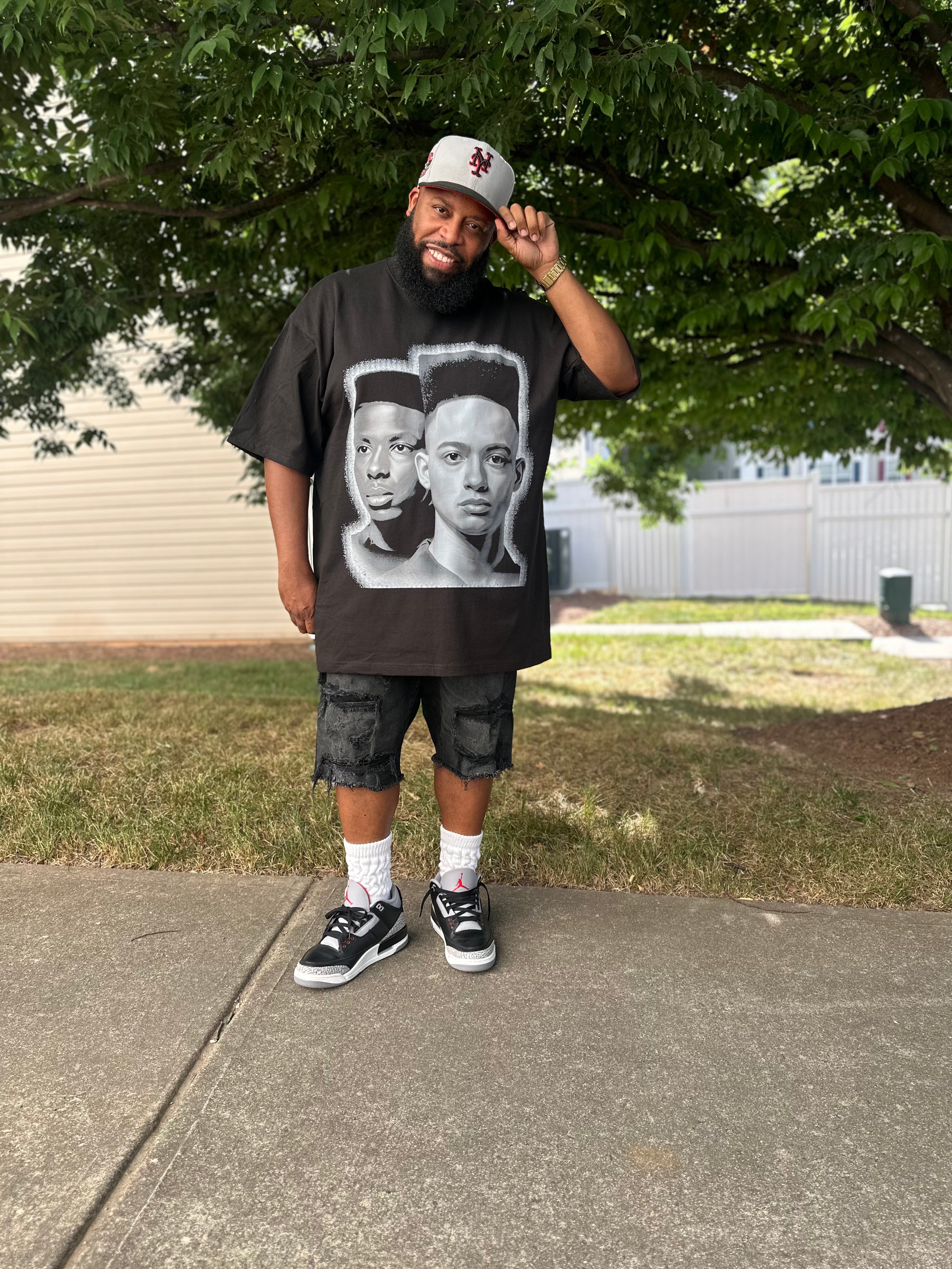 "2 Hype" Big Print Graphic Loose Fit Short Sleeve T -Shirt!