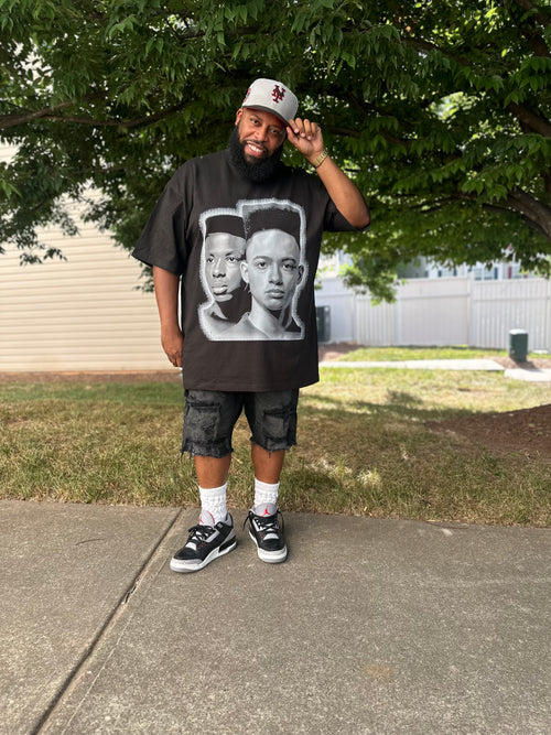 "2 Hype" Big Print Graphic Loose Fit Short Sleeve T -Shirt!