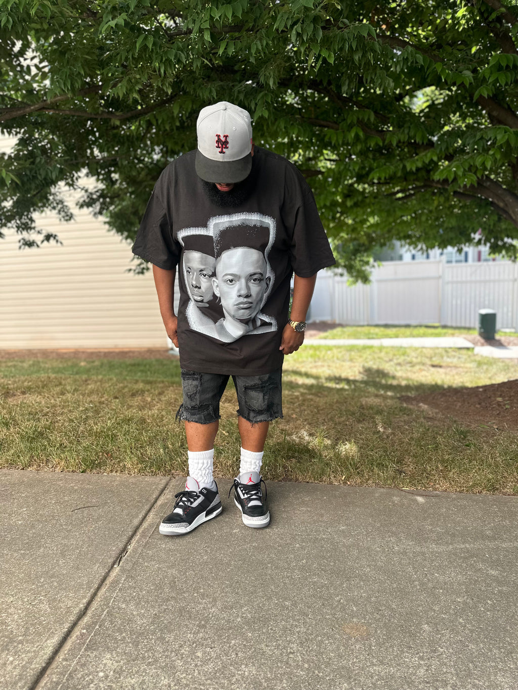 "2 Hype" Big Print Graphic Loose Fit Short Sleeve T -Shirt!