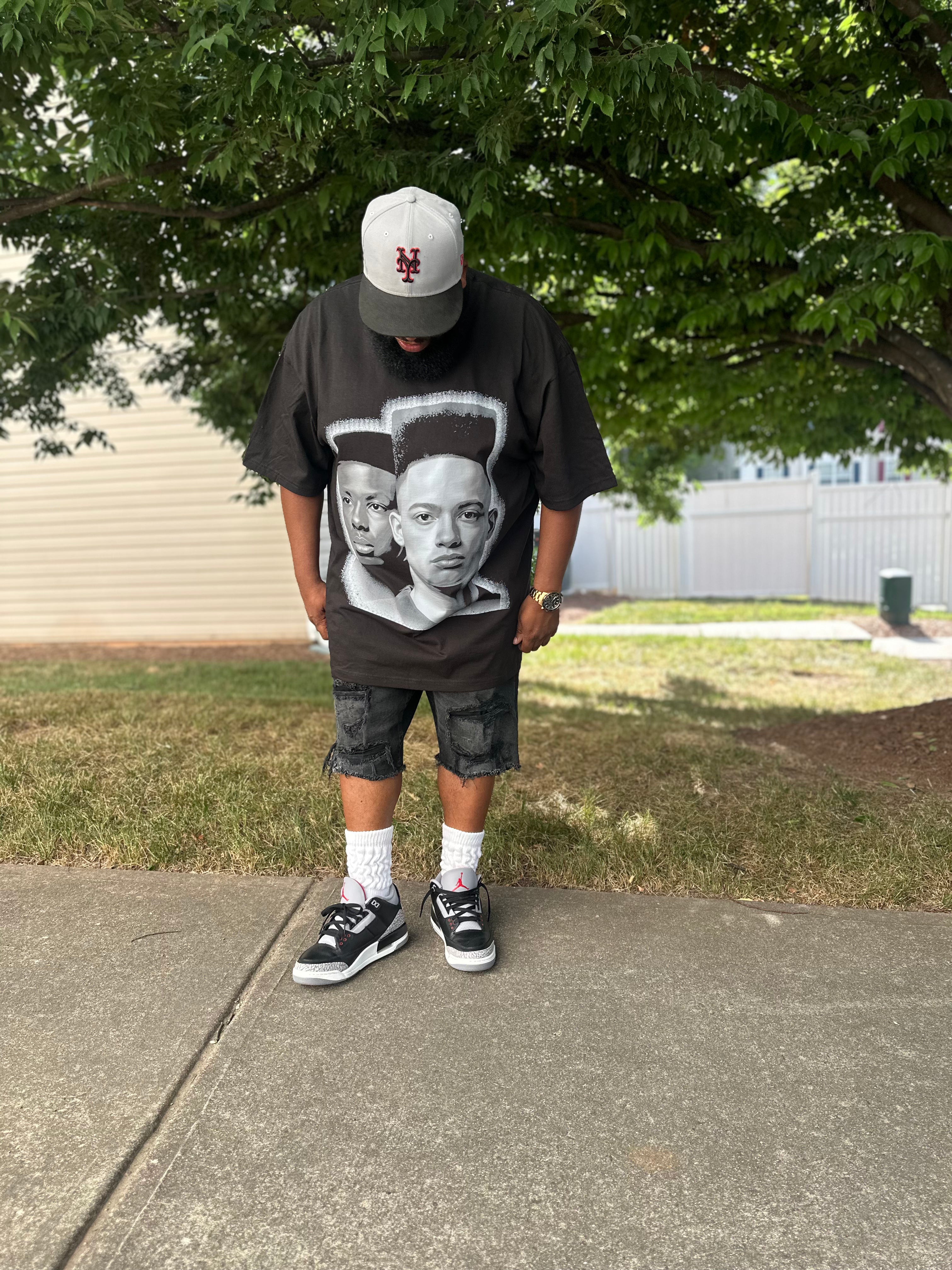 "2 Hype" Big Print Graphic Loose Fit Short Sleeve T -Shirt!
