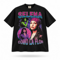 Selena "Como La Flor" garment dyed Graphic Tee Shirt