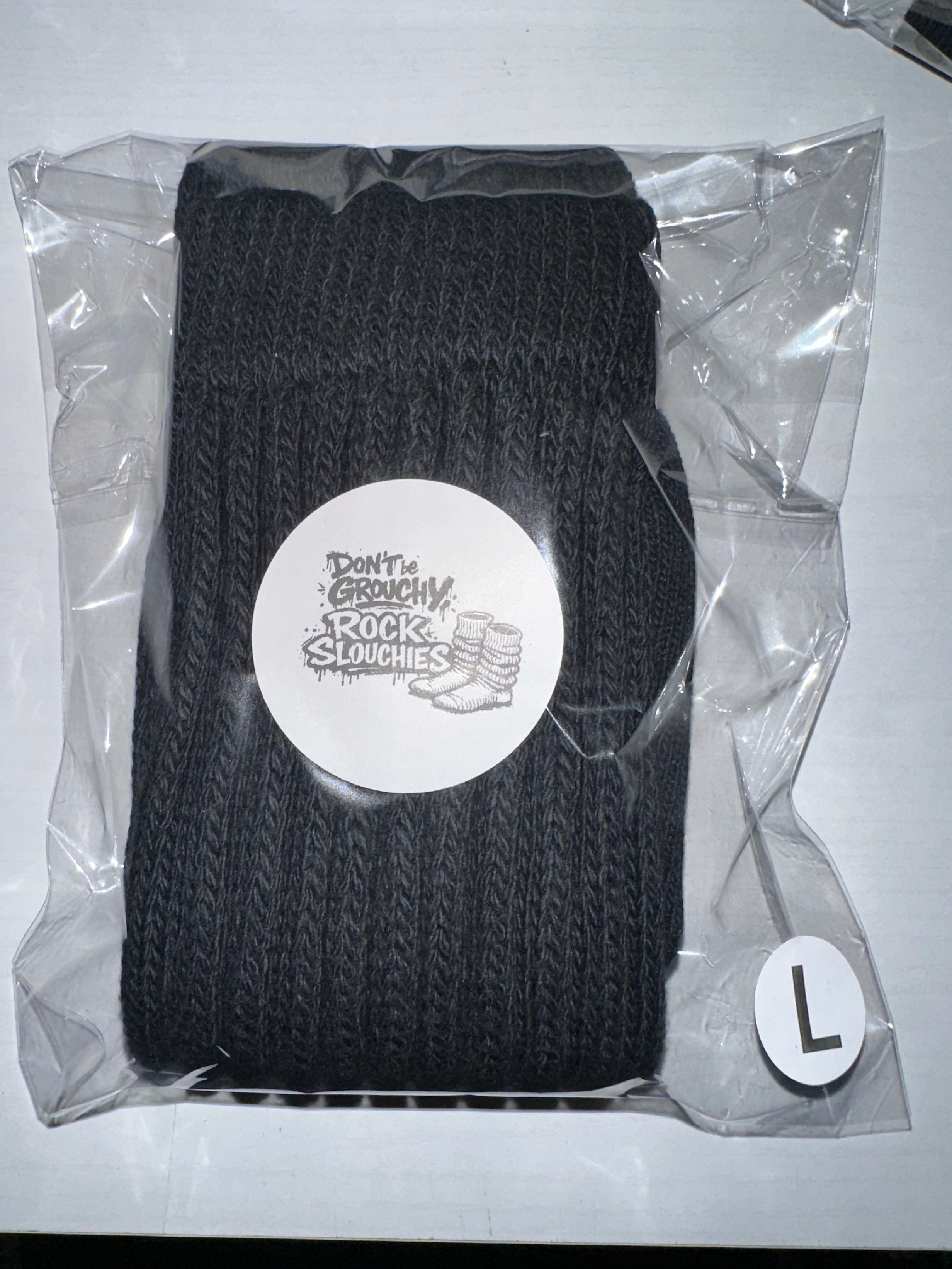 Unisex Mid-Weight Black Slouch Socks