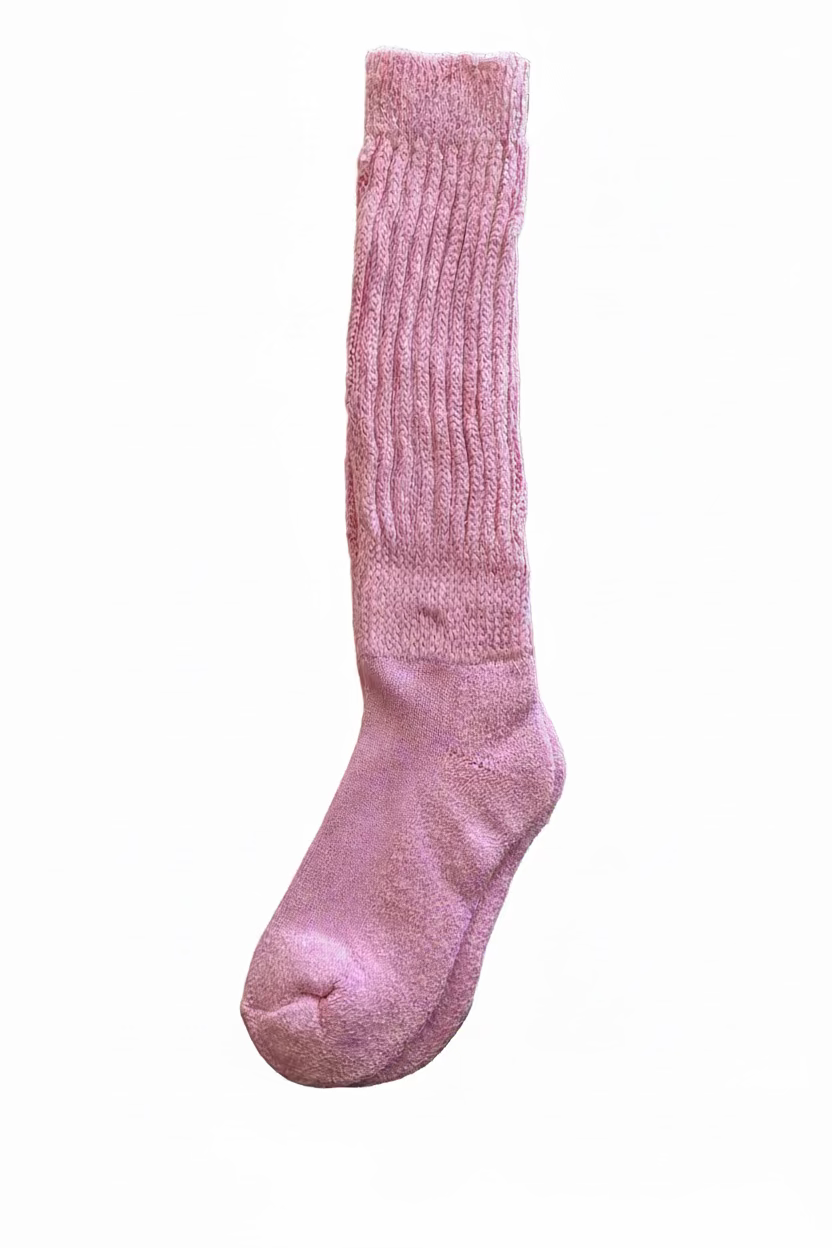 Light Pink Unisex Old school Heavy Slouch Socks!