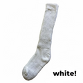 White Unisex Old school Heavy Slouch Socks!