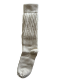 Cream Unisex Mid-Weight Slouch Socks