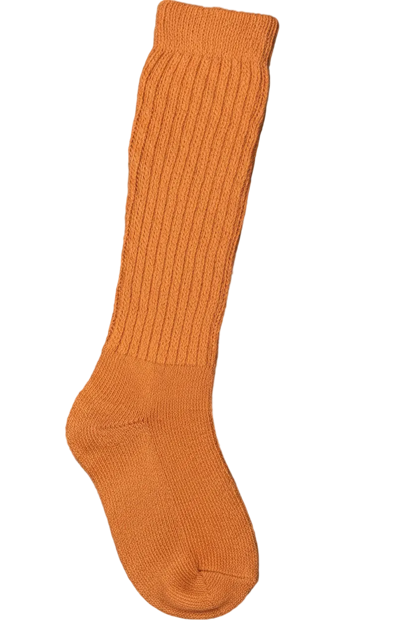 Orange Unisex Old school Heavy Slouch Socks!