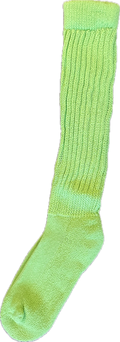 Lime Green Unisex Old school Heavy Slouch Socks!