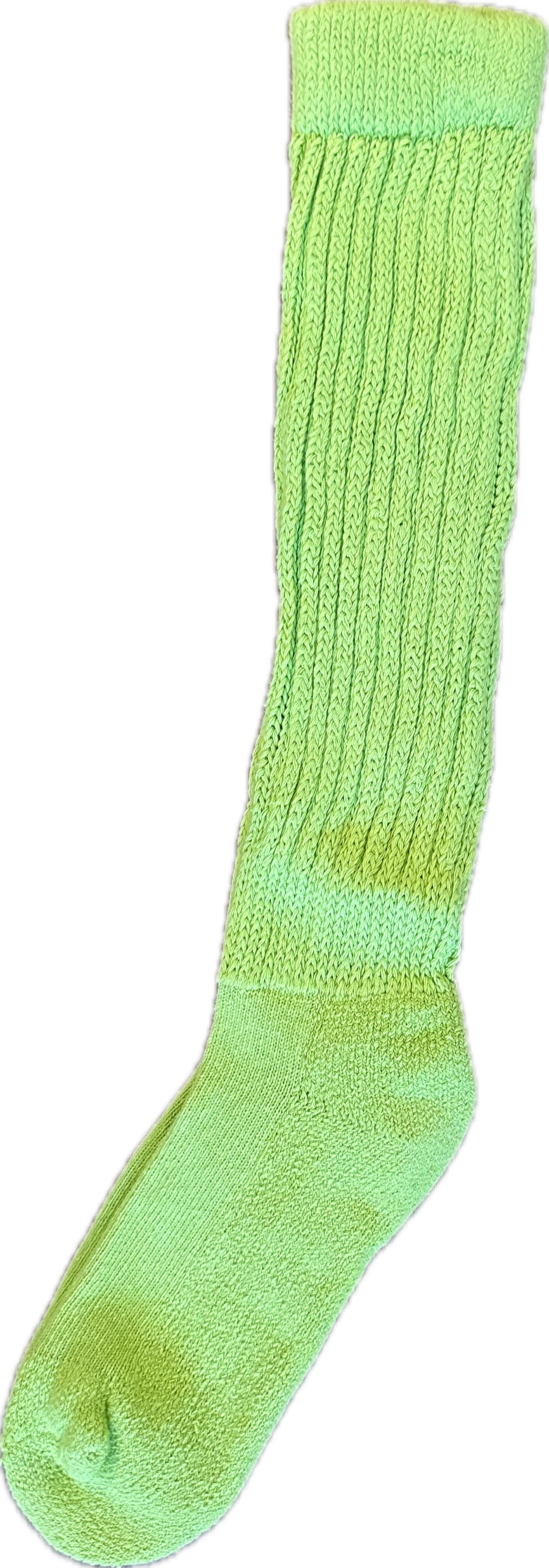 Lime Green Unisex Old school Heavy Slouch Socks!