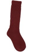 Maroon Unisex Old school Heavy Slouch Socks!