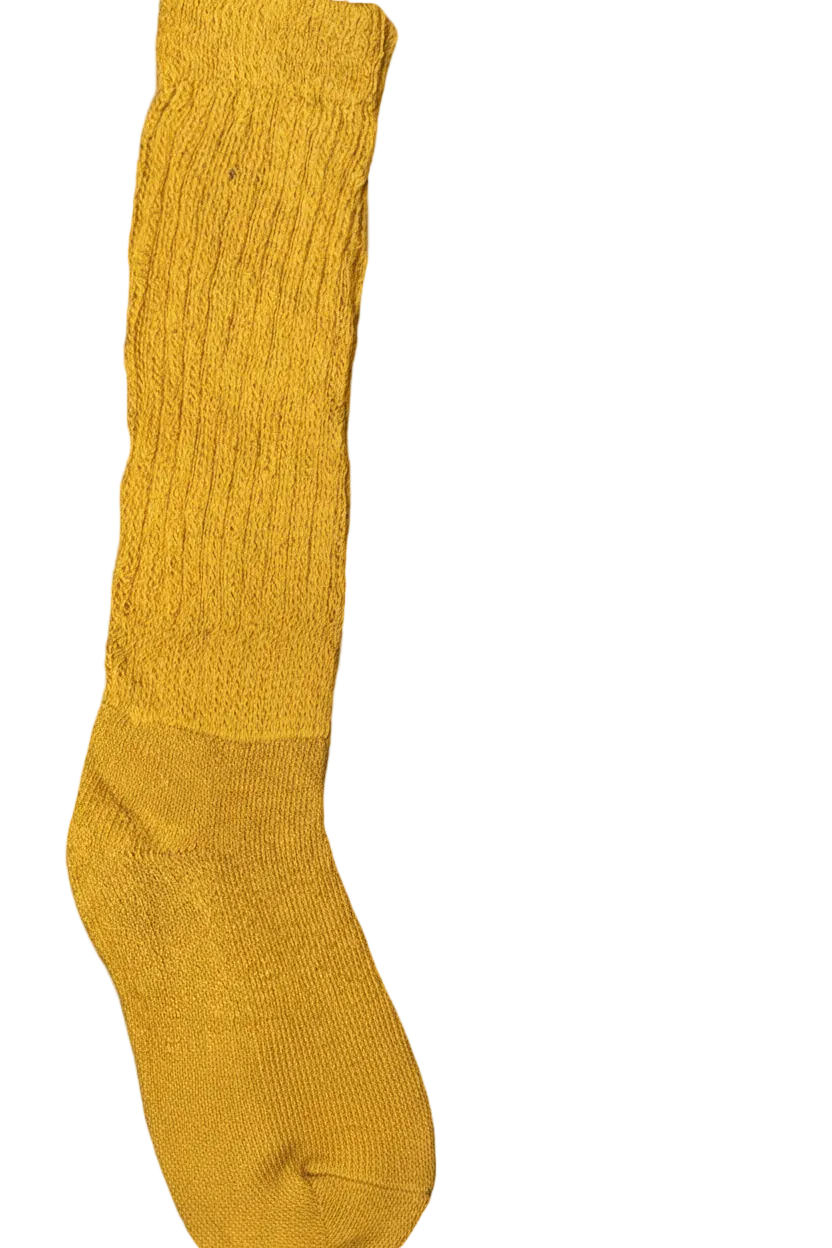 Yellow Unisex Old school Heavy Slouch Socks!