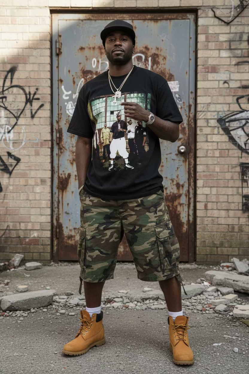 Thug Life Short Sleeve T-Shirt in black